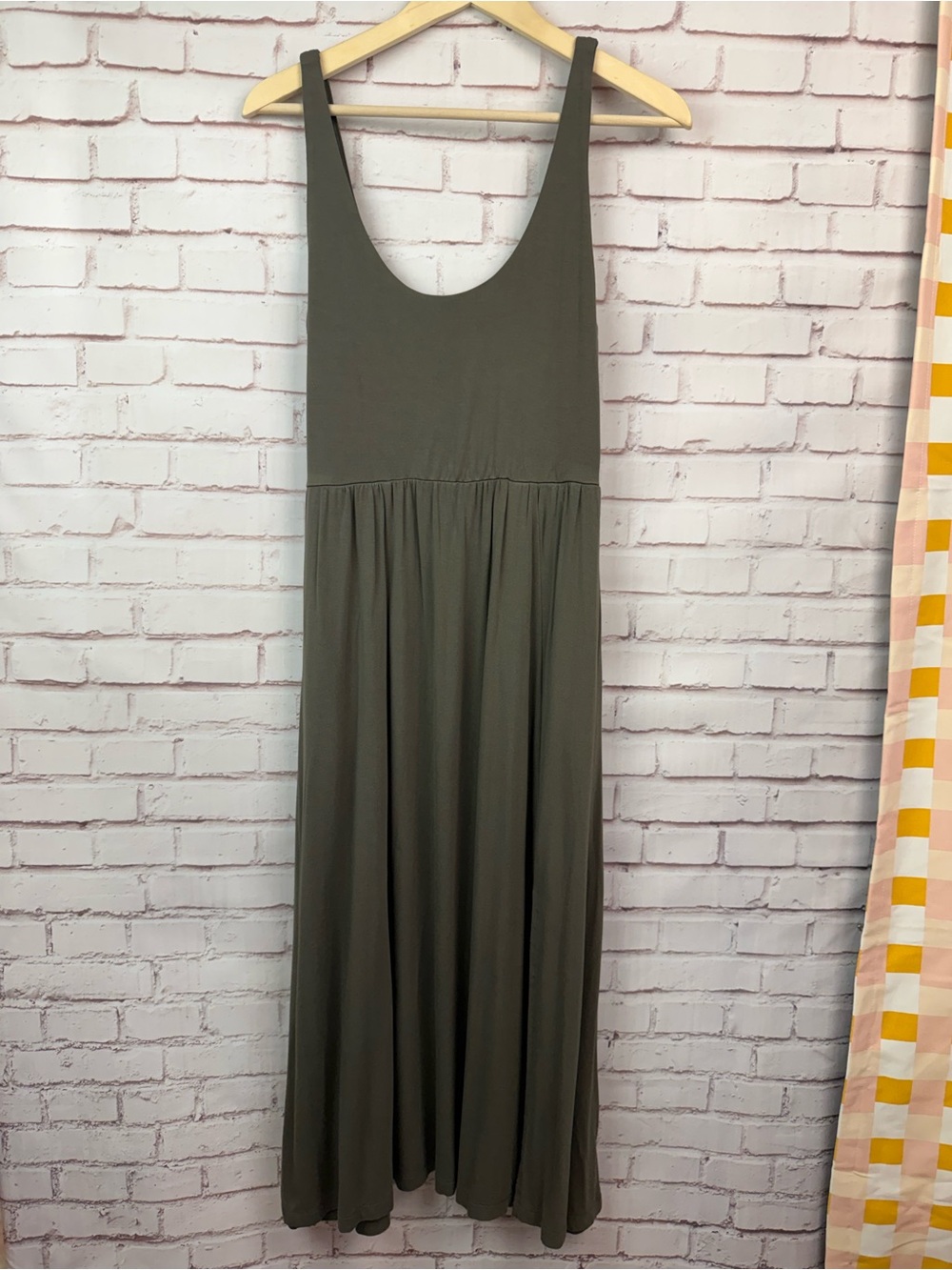 Women's Olive Scoop Neck Dress